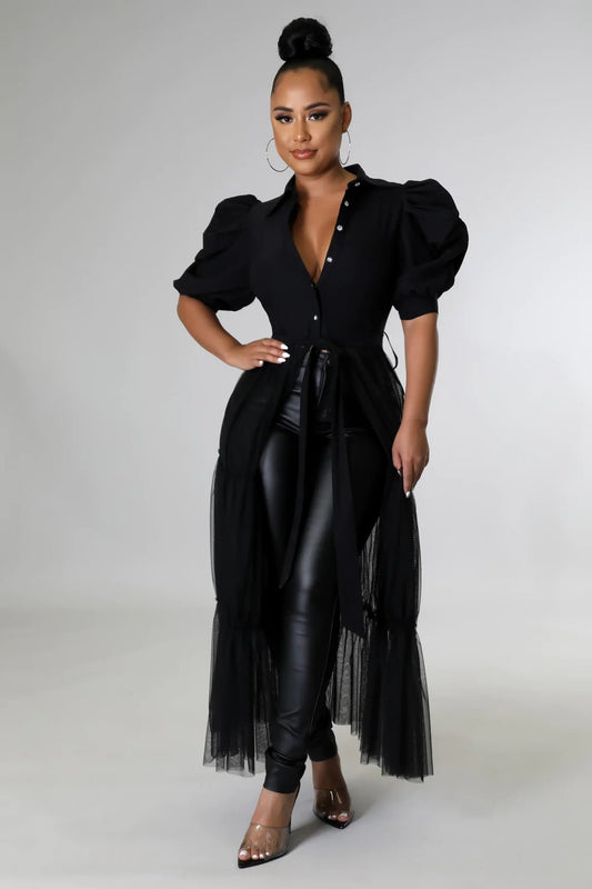 Queen Of Brunch Top Black - FINAL SALE - Ali’s Couture 