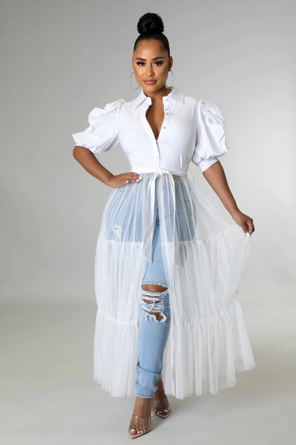 Queen Of Brunch Top White - FINAL SALE - Ali’s Couture 