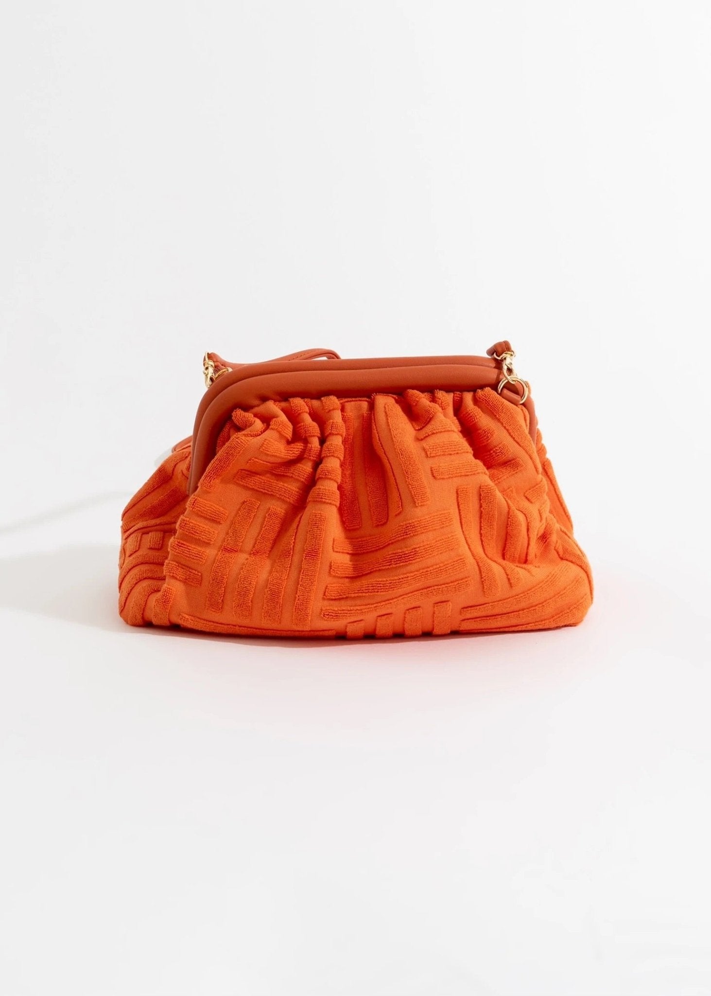 South Beach Terry Crossbody Pouch Handbag Orange - Ali’s Couture 