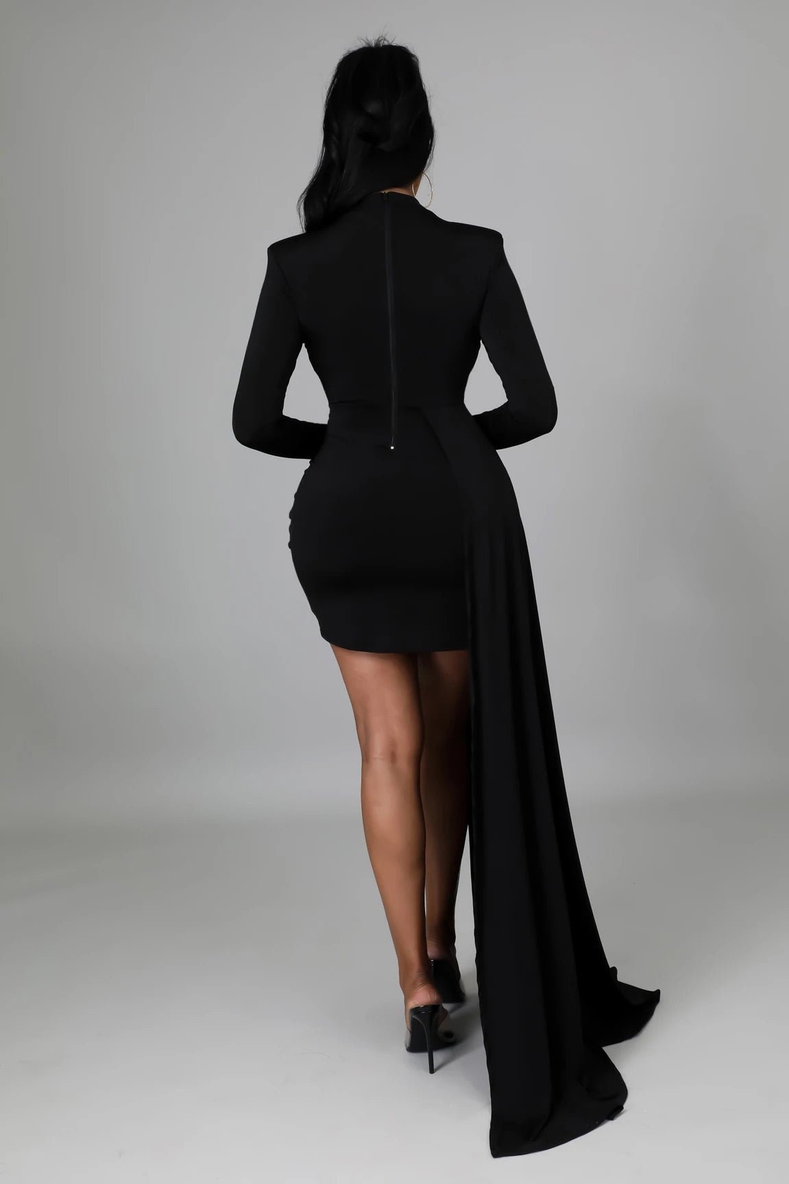 Tessa Cutout Mini Dress Black - Ali’s Couture 
